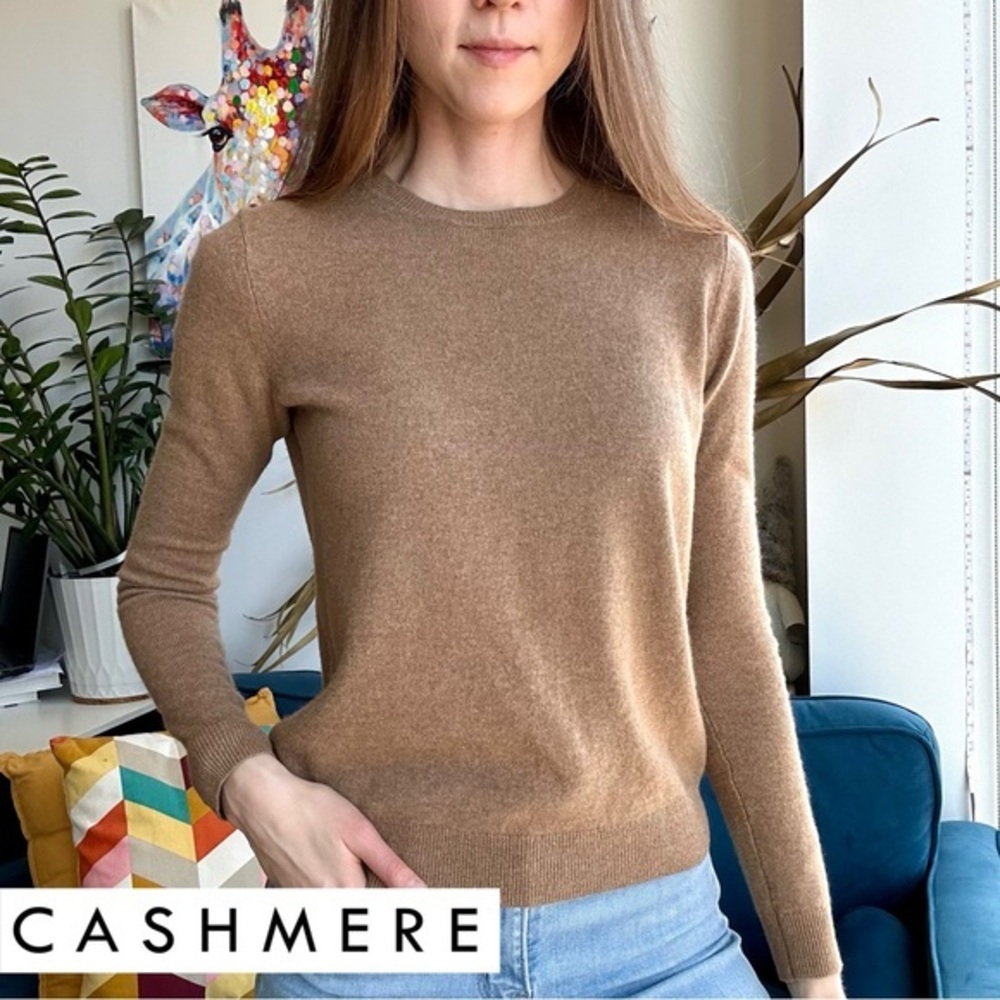Everlane Cashmere Beige Crewneck Long Sleeve Sweater XS
